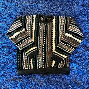 Vintage 90s men's Protege Earth Tone Knit Sweater - XL